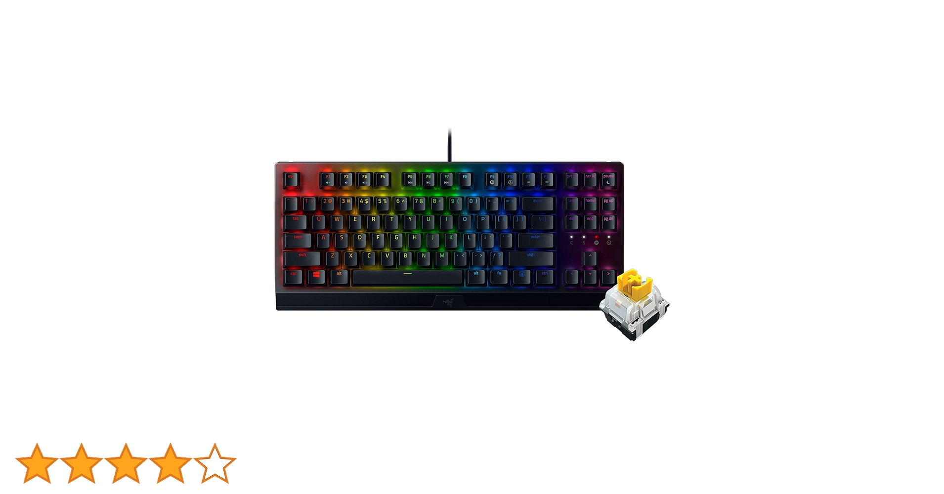 Amazon.co.jp: Razer BlackWidow V3 Tenkeyless - Yellow Switch